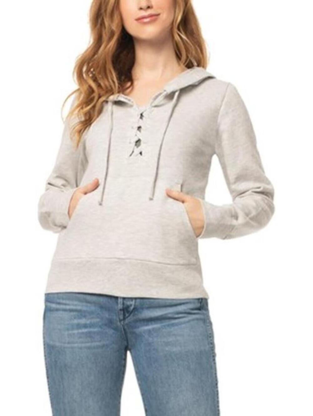 2037 Synergy Let Loose lace up Hoodie GREY sz S